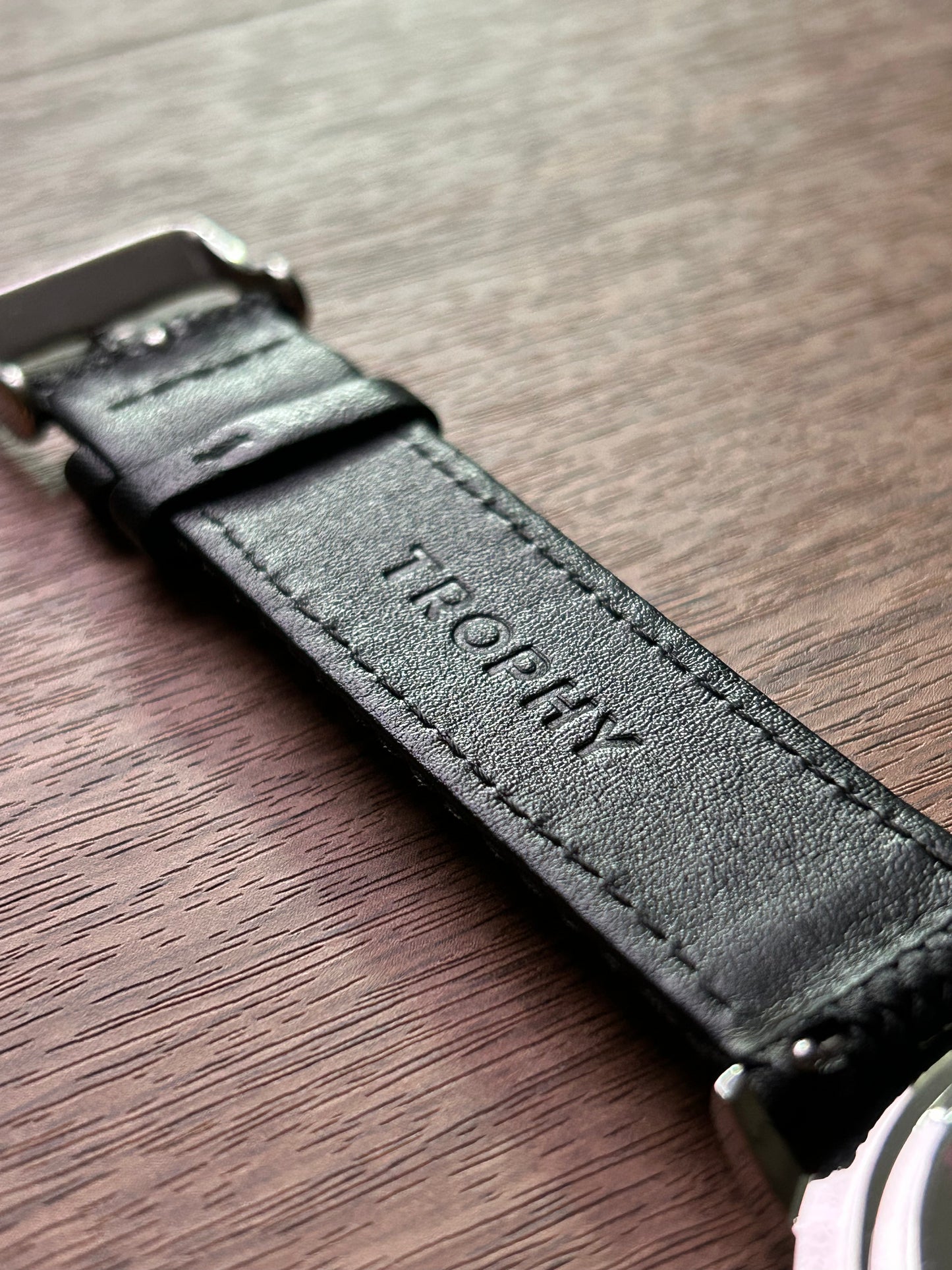 Black perlon quick release strap