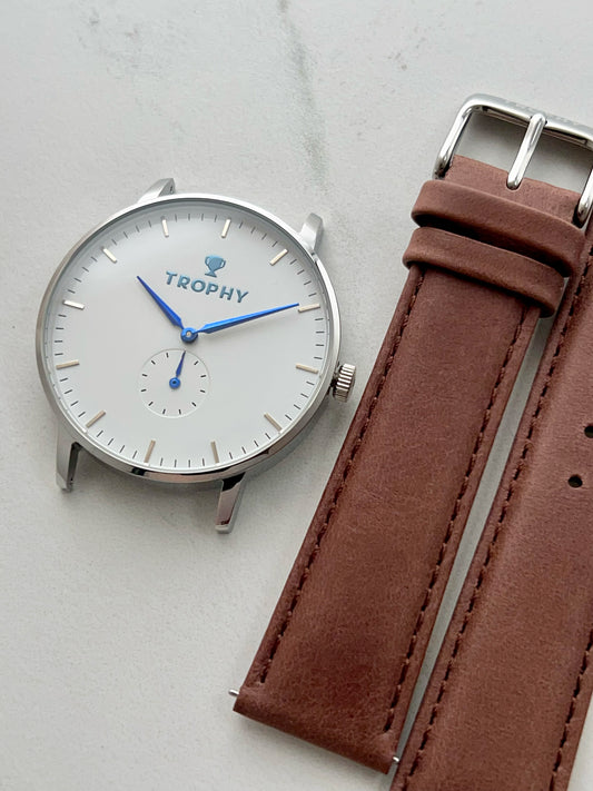 Brown leather quick release strap