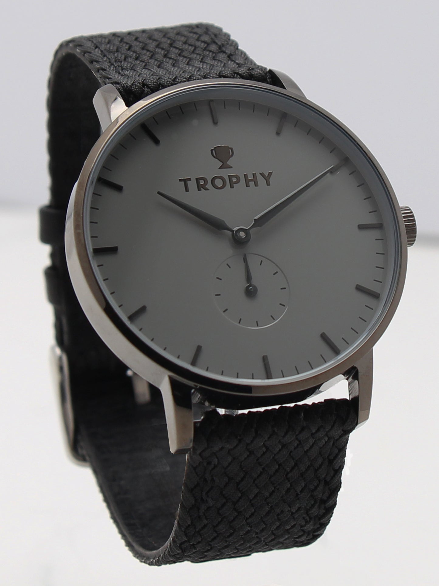Black perlon quick release strap