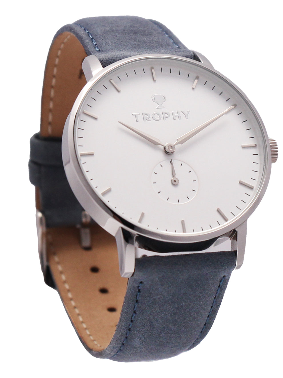 Blue leather watch strap - Quick release leather watch strap