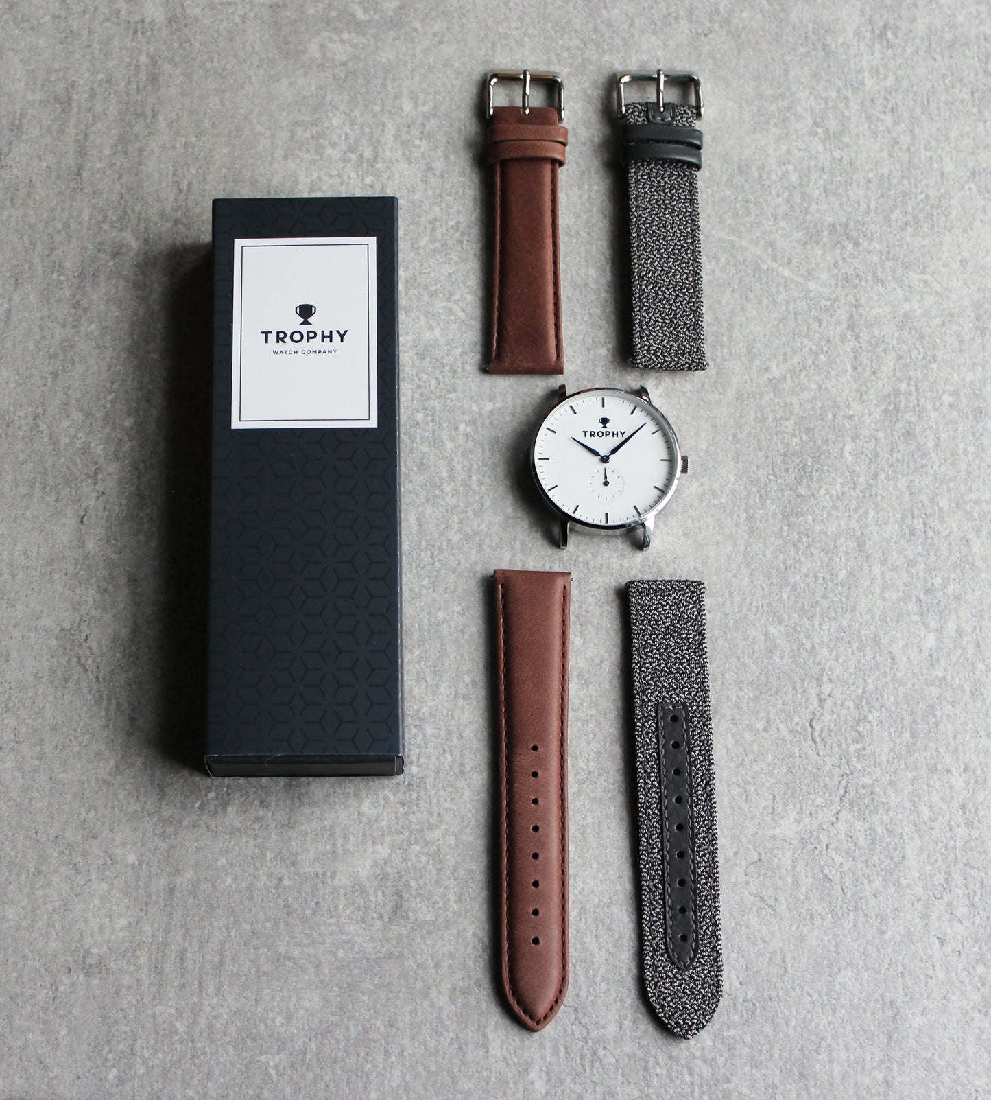 Grey Perlon Quick Release Watch Strap